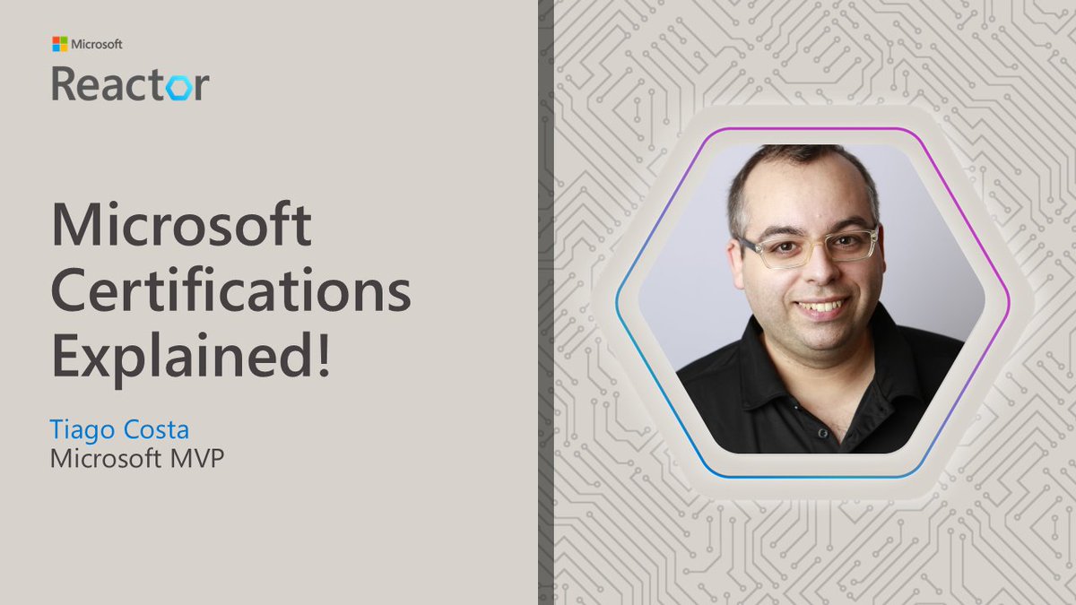 MSFTReactor's tweet photo. 📅 This week!

Join Microsoft Certifications Explained! and get practical guidance on navigating Microsoft's certification ecosystem.

Learn how certifications are evolving, where AI fits in, and how to choose the right path for your career.

🎟️ Register now: https://t.co/6l6lUkexBT
#MicrosoftCertification #MicrosoftLearn #AI #CareerGrowth #MicrosoftReactor