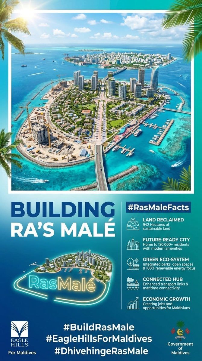 HdhMoadu's tweet photo. #BuildRasMale
#RasMaleFacts
#EagleHillsForMaldives
#DhivehingeRasMale https://t.co/weoX7c5OB4