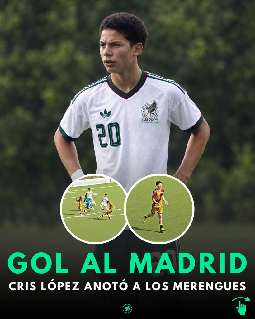 SectorBasicas's tweet photo. ⚽️ ¡GOL ANTE EL REAL MADRID!

El mexicano Christopher López anotó gol este fin de semana ante el Cadete B de los merengues, el juvenil de 15 años sigue sumando buenas actuaciones con el Rayo Vallecano 👏🏻 https://t.co/I5Xjsz1LDY