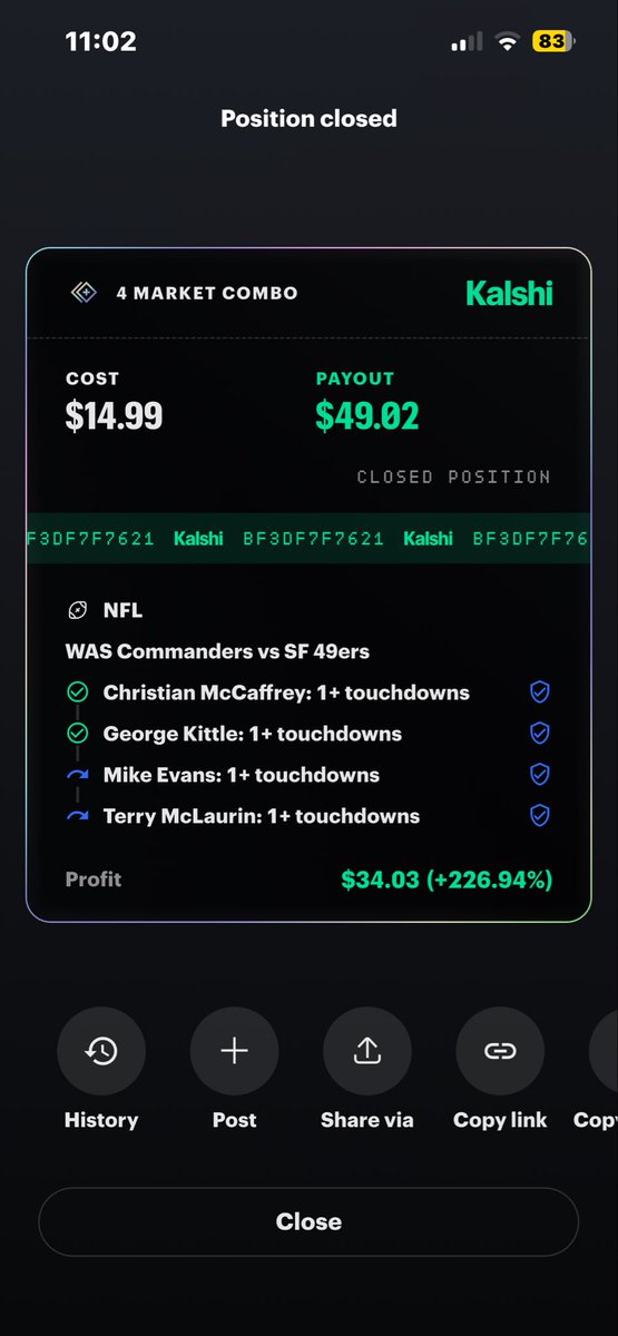 eehavin2xx's tweet photo. @MndOvrMny @BlazinHotBets Tailed, thank god for bet protect, would’ve been $362 off $15 but some money better than no money🫡 https://t.co/6OcKUFLedc