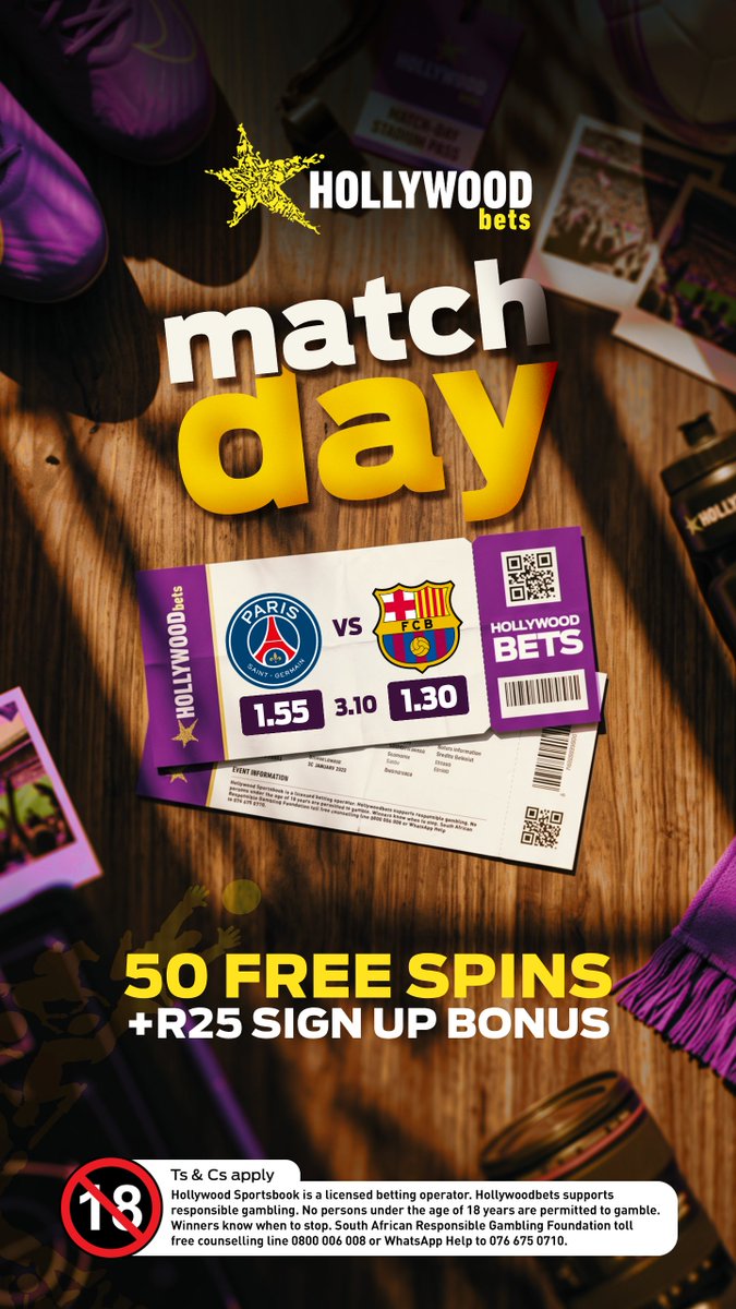 zubenathihlong2's tweet photo. ✅ Hollywoodbets 
✅ 5odds Challenge
✅ Booking Code : 1474124718
✅ Champions League Football PSG vs Barcelona 🎉🎉👌👌💯 
✅ Open a @Hollywoodbets account now and get a 𝗥𝟮𝟱 𝗕𝗼𝗻𝘂𝘀 + 𝟱𝟬 𝗙𝗿𝗲𝗲 𝗦𝗽𝗶𝗻𝘀 instantly!
✅ Get free benefits: R25 & 50 free spins!
✅ Sign up here:👉🏽
https://t.co/mcWQrtQcUh
18+ Ts&Cs Apply Bet Responsibly!