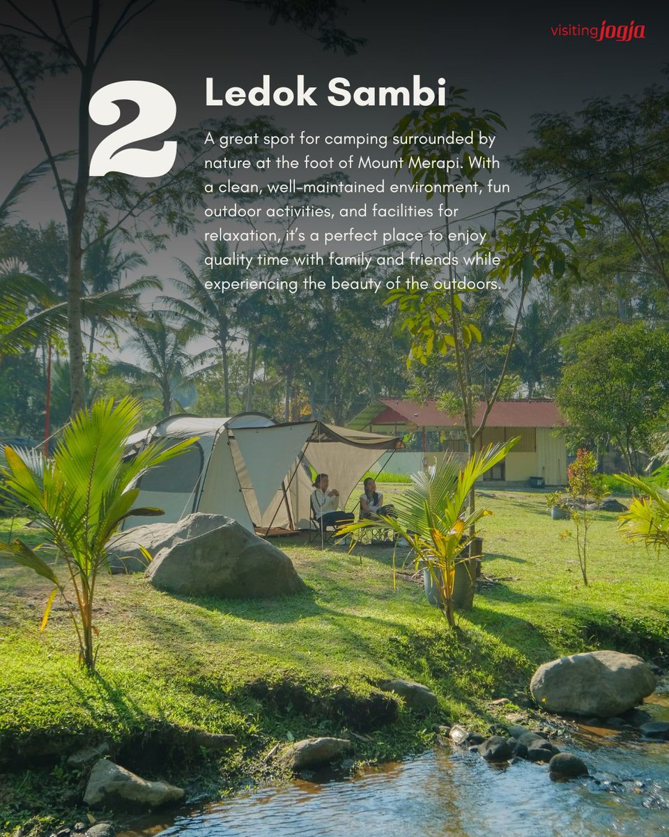 visiting_jogja's tweet photo. From Watu Tapak's city lights to Ledok Sambi's riverside calm and Klangon Hill's Merapi sunrise, here are 3 camping spots to try. 

Swipe through the pics! 

#Borobudur #Prambanan #VisitingJogja #Camping #Merapi https://t.co/6ipOPOSDJt