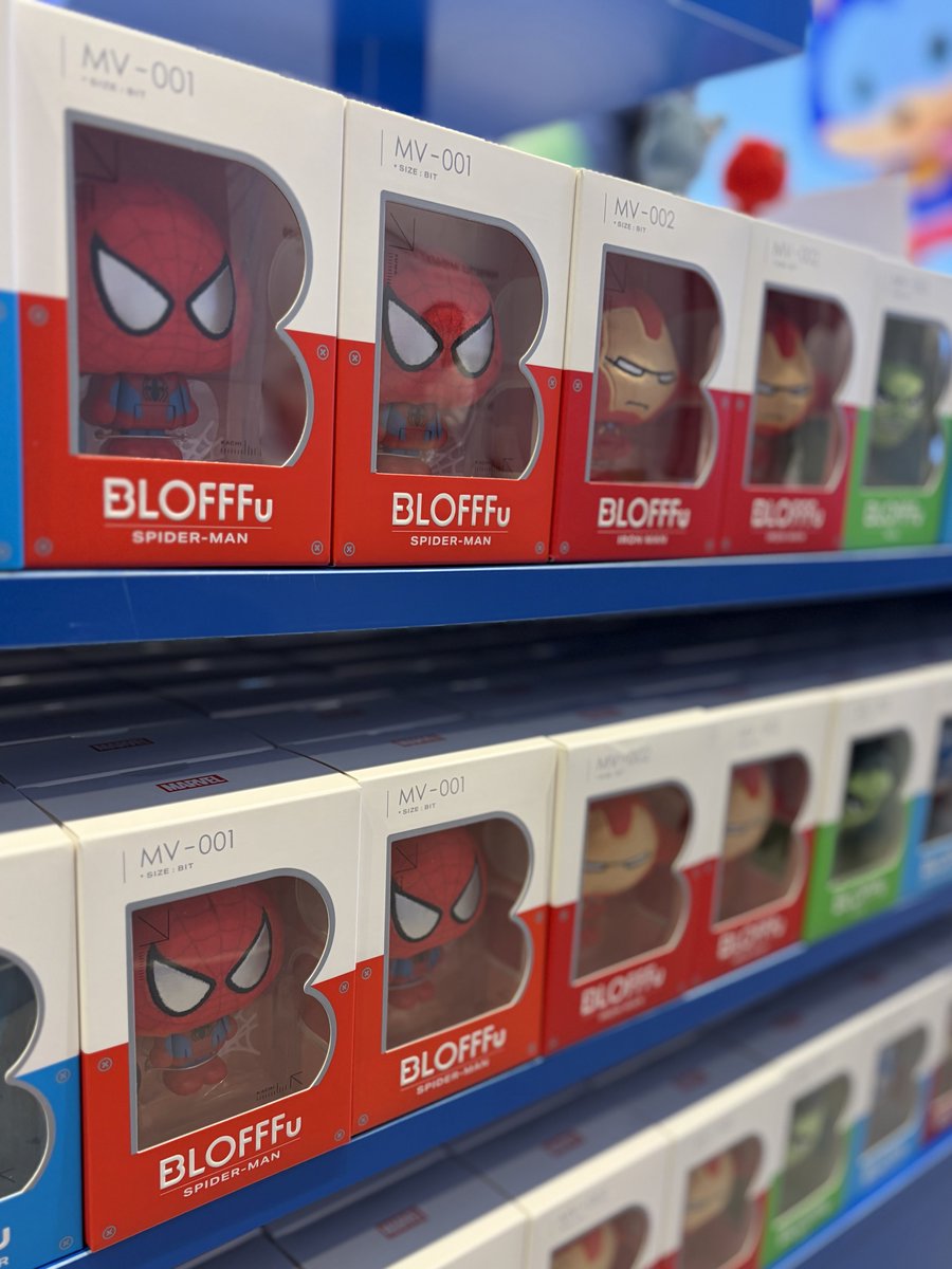 BLOFFFu's tweet photo. 【在庫のご案内】
MIYASHITA PARKで開催中のPOP UP STOREでは、
スパイダーマン BIT／MOD、アイアンマン BIT
在庫あります。実際に見て、触って、選べます。

お急ぎの方は、ぜひPOP UP STOREへ。

─ 【POP UP STORE】
MIYASHITA PARK 2F「THE［ ］STORE」
🗓️10.16（金）〜11/1（日）11:00〜21:00
渋谷区神宮前6丁目20-10

※
ECサイトのほうでは、ただいま
スパイダーマン BIT／MOD、アイアンマン BIT
が品切れ中です。
再入荷に向けて準備を進めています。

#BLOFFFu #MARVEL