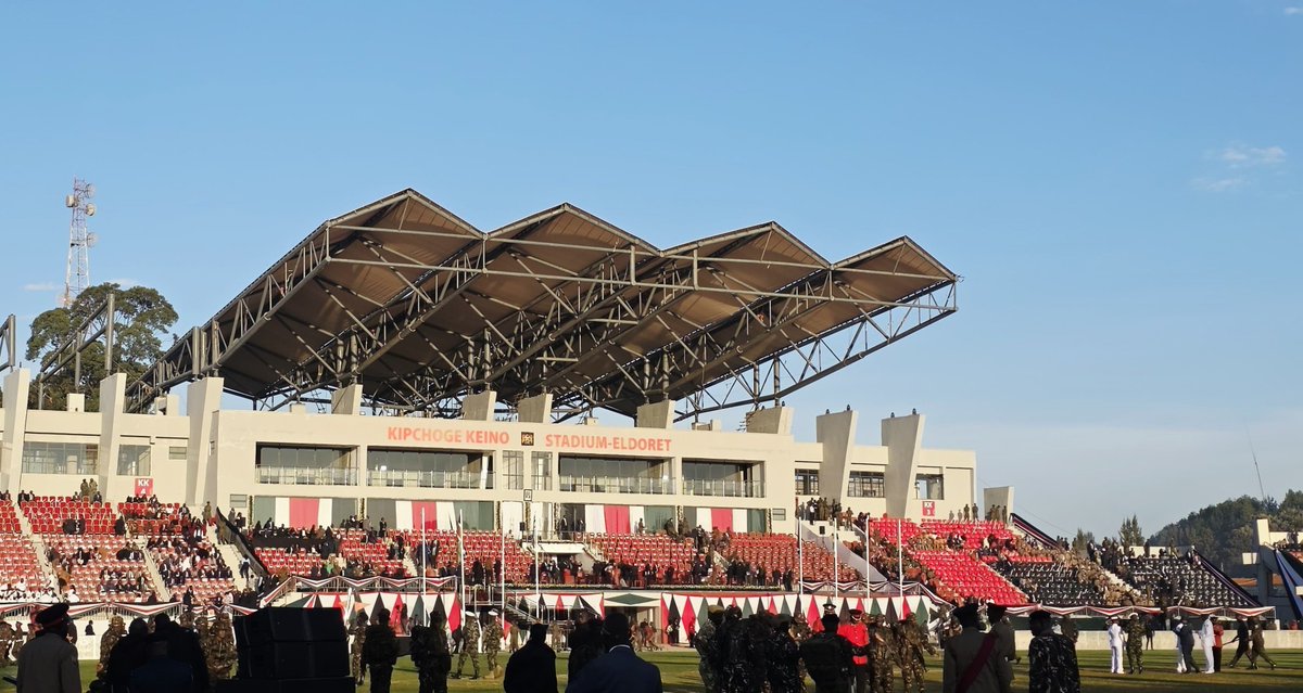 fourtheyenews's tweet photo. PHOTOS: Kenyans have filled Kipchoge Keino Stadium in Eldoret, Uasin Gishu County, where President William Ruto is expected to lead the nation in celebrating Mashujaa Day 2026. https://t.co/jctEMze3LT