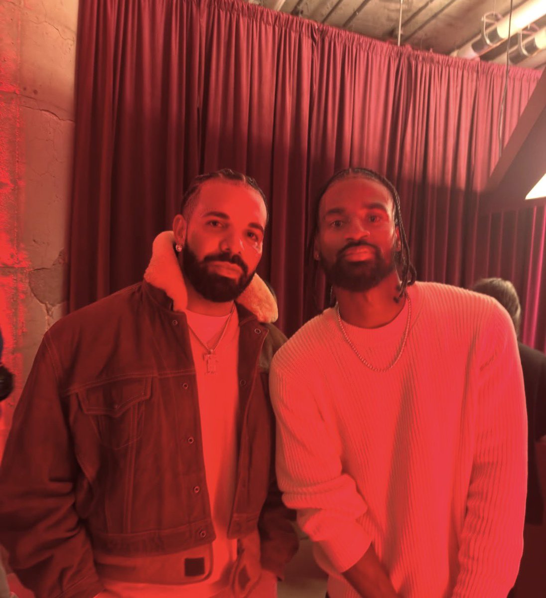 DrakeDirect's tweet photo. Drake and Smitty tonight at the Better World Fragrance House event in Toronto https://t.co/be7sZScgDk