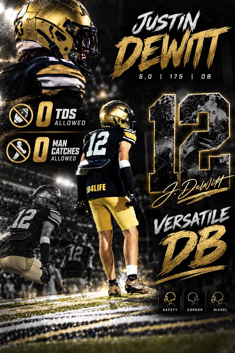 JDDEWITT10's tweet photo. 6,0" 175 lbs, 0 TDS allowed… and ready to compete. I take pride in playing multiple positions, staying disciplined in coverage, and bringing physicality to the defensive side of the ball. Just scratching the surface.
Senior tape ⬇️
@coachmicahjd @Coach_Nunez 
@_9Time 
@coachmill57 @CoachO_13
@COACHMCLAU @korel_smith18
@coacheggerling @Otismounds @coach_manary @davon_wells @dariandulin
 @coacht_ash @coachmartin_10 
@coachgreen1981 @treyflowers_ @awitherstone_ @coachnorwell @nay_ron @allashford1 @coachrichbrown 
@derekburnett13 @qboogiesports @coachspice__ @coach_shank @coachriverspsp @Jt_ftf 
@coachzach_ @Icoachlbs @coachjthomas11 @coachmdt @coachdempsey8 @coachlenahan @adamgajo @xdye21 @coachdjdavis @_coachwallace @CoachCzeluz 
@nay_ron @coachlenahan @jeffmoorzzy32
@ryoung11_  @coachtgilcrist @coachlenahan @AdamGajo @coachdjdavis  @GordonJaelon 
@_MichaelJoseph_ @coachwaddle