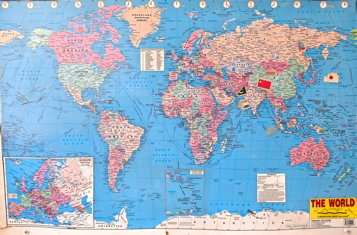 arunstargazer's tweet photo. - Greenland is smaller than India!
- Africa is about 10 times India
- India is about 10 times Japan
- China and USA are similar and about 3 times India
- Europe, excluding Russia, is about double the size of India
- Russia is about 5 times India https://t.co/LEALt1lFxq