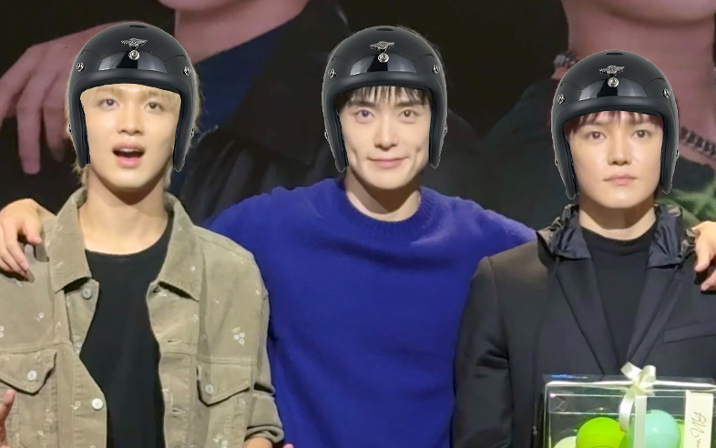 jojohaechi's tweet photo. aslinya abis pake helm bogo ini bertiga https://t.co/OCzs97QfEK