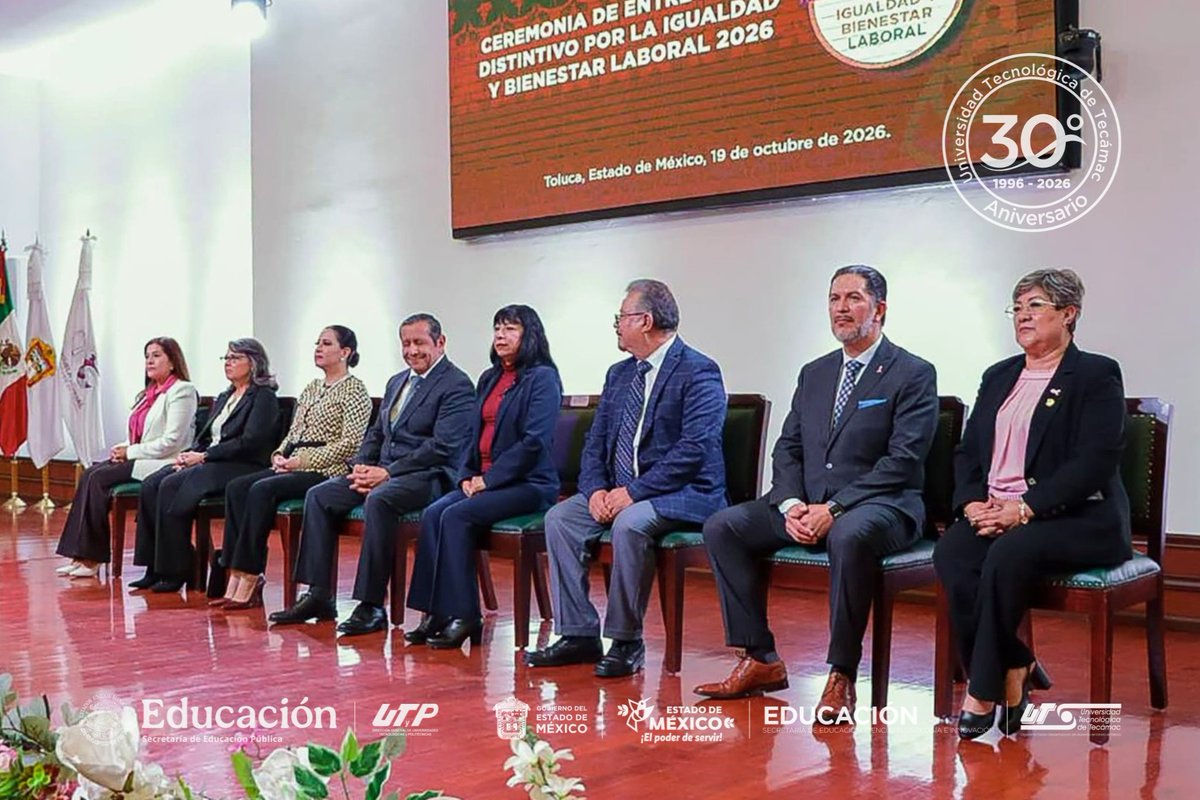 UTTECoficial's tweet photo. 🏅 La UTTEC recibió del Gobierno del Estado de México el Distintivo por la Igualdad y Bienestar Laboral, Nivel 1. ¡Seguimos construyendo espacios incluyentes, libres de violencia y discriminación! 💚🦉
#SomosUTTEC #OrgulloUTTEC #IgualdadLaboral #BienestarLaboral https://t.co/0j2070Gaio