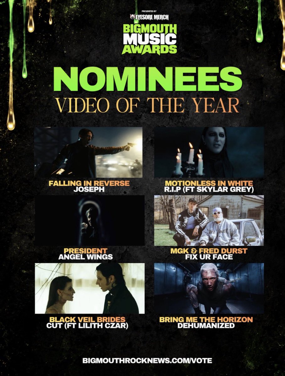 LilithCzar's tweet photo. Filming Black Veil Brides’ “CUT” was such a special experience, and seeing how much love this video has gotten has seriously made my whole year! 🥹🖤 So incredibly grateful I got to be a part of it, and now it’s nominated for Music Video of the Year at the Bigmouth Music Awards🥀

Voting is open if you wanna show it some love! 🖤 https://t.co/7c0g431qun