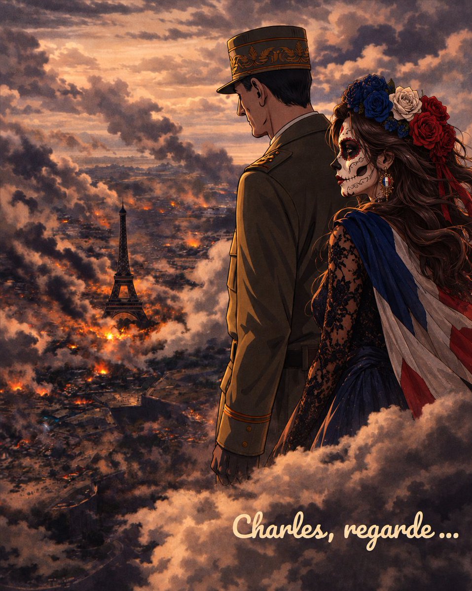 youlahup's tweet photo. J'avais imaginé cette scène en mai 2026.
Cinq mois plus tard, les images de Paris me la rappellent douloureusement. Il ne fallait pourtant pas avoir fait l'ENA pour comprendre que, sans décisions fermes, Paris brûlerait... #Afuera #FaceAFace https://t.co/JG9eXFx5kP
