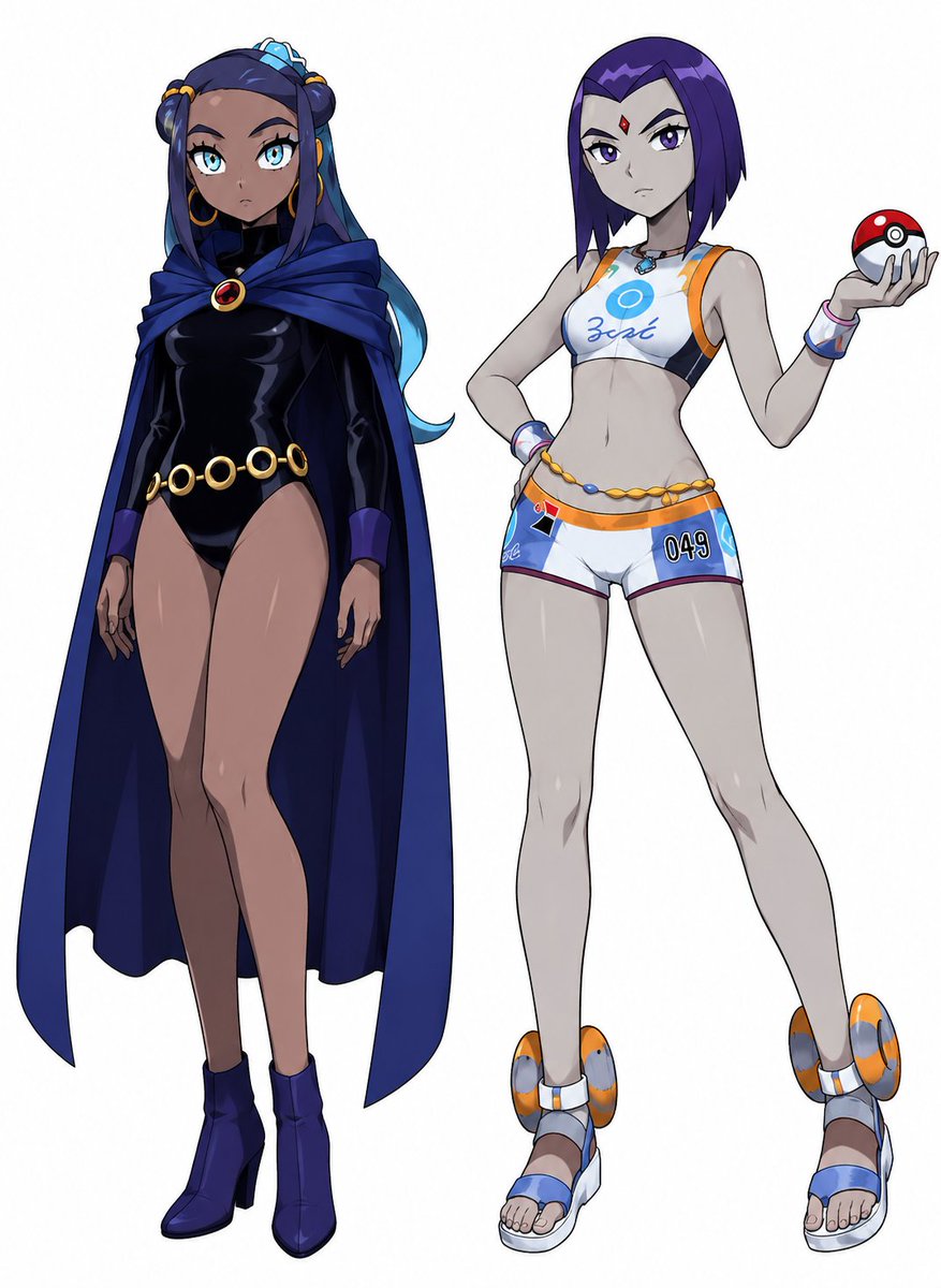 8InchNerd's tweet photo. Nessa and Raven outfit swap #raven #teentitans #nessa #pokemon https://t.co/72e8PwdM7E