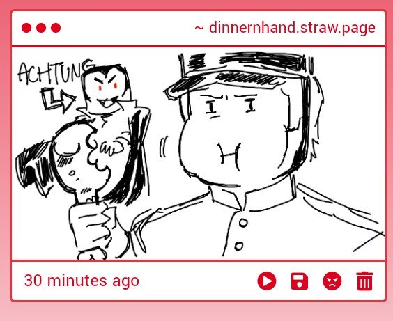 Dinnernhand's tweet photo. What a wonderful drawing! Thank you, my dear friend! Can't say I've been too careful of Dracula.. https://t.co/MzvCqpg0tW