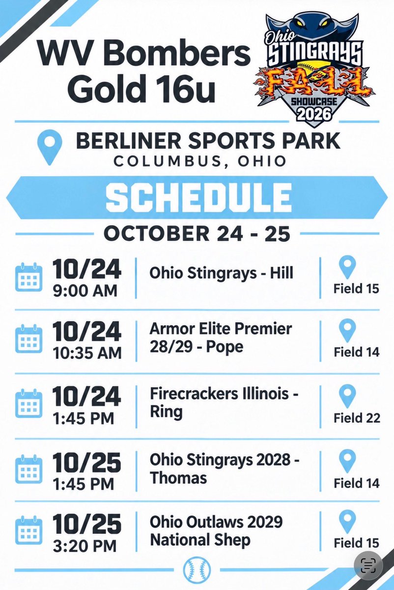 KynziB2029's tweet photo. Showcase Weekend is here!

A testament to the grind. 💪🔥 Honored to be playing in the Ohio Stingrays Showcase this weekend! 

Come out and watch us compete against some of the best! 🥎 Let’s get to work! @wvbombersgold @IndianaNsr @StingraysOhio @SoftbalAmerica @SBRRetweets @D1Softball