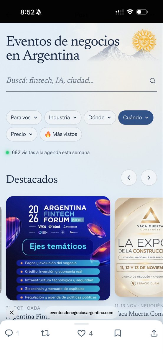 verorbl's tweet photo. Agregué una sección de eventos destacados para mejorar el scroll https://t.co/xYVVCmnare