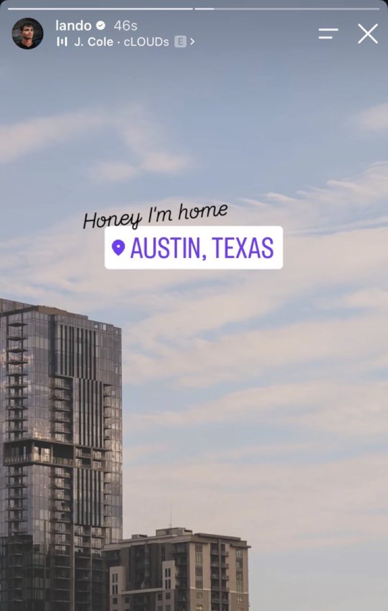 evonseven0's tweet photo. Lando, a British-Belgium living in Monaco saying Austin,Texas out of all places is his home https://t.co/SjqoIvYa5l