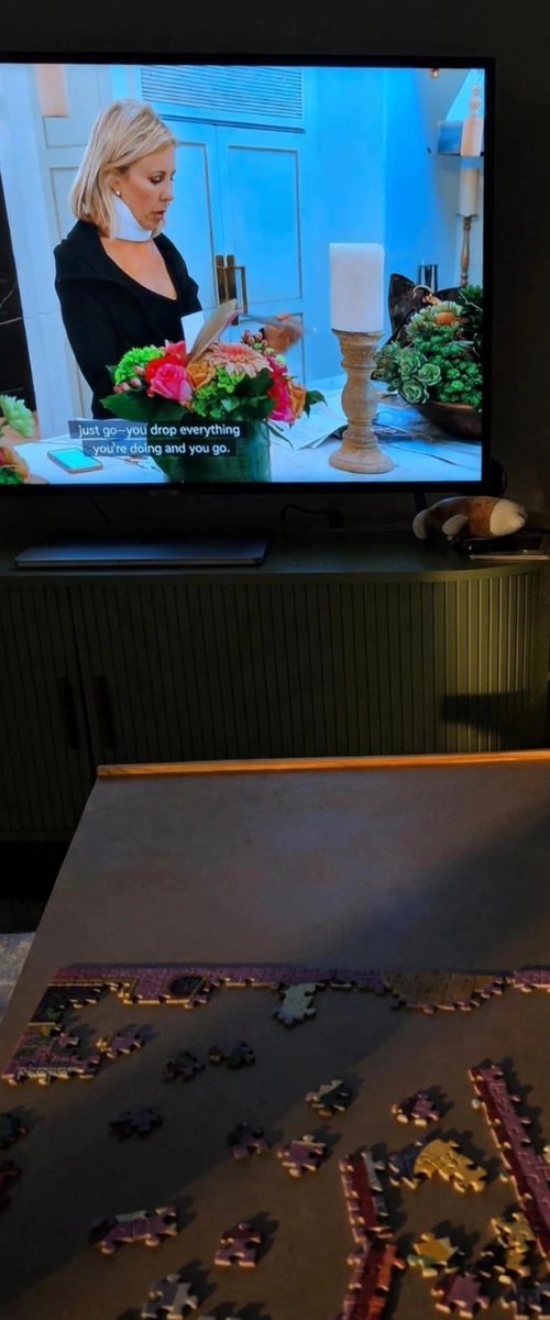 CaseyToGo's tweet photo. It's puzzles and Bravo in the dark season https://t.co/lfmFizxhDe