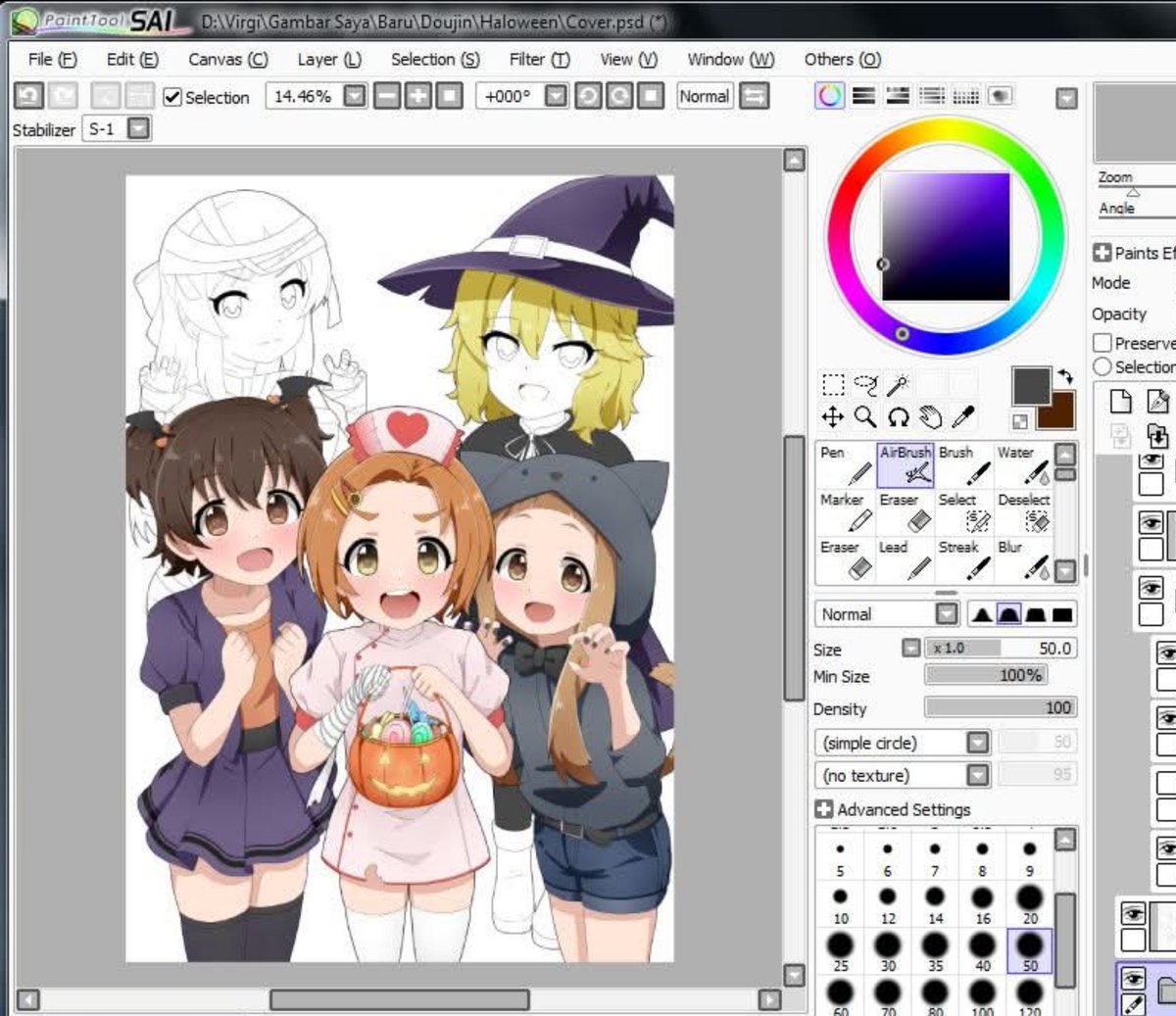 VirgiSuou's tweet photo. Menyelesaikan project Doujin untuk CF23. https://t.co/VvnN9mA9gA