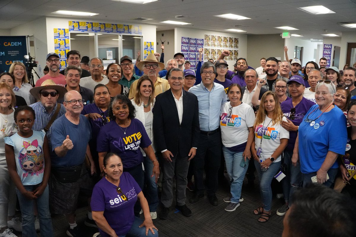 XavierBecerra's tweet photo. Campaigning up and down the state for races up and down the ballot, including @DrPanMD for Congress.

Dr. Pan is a pediatrician and a public health advocate running to fight Trump and RFK Jr.’s attacks on health care and science. I’m proud to support him. https://t.co/cYs6aPZSsz