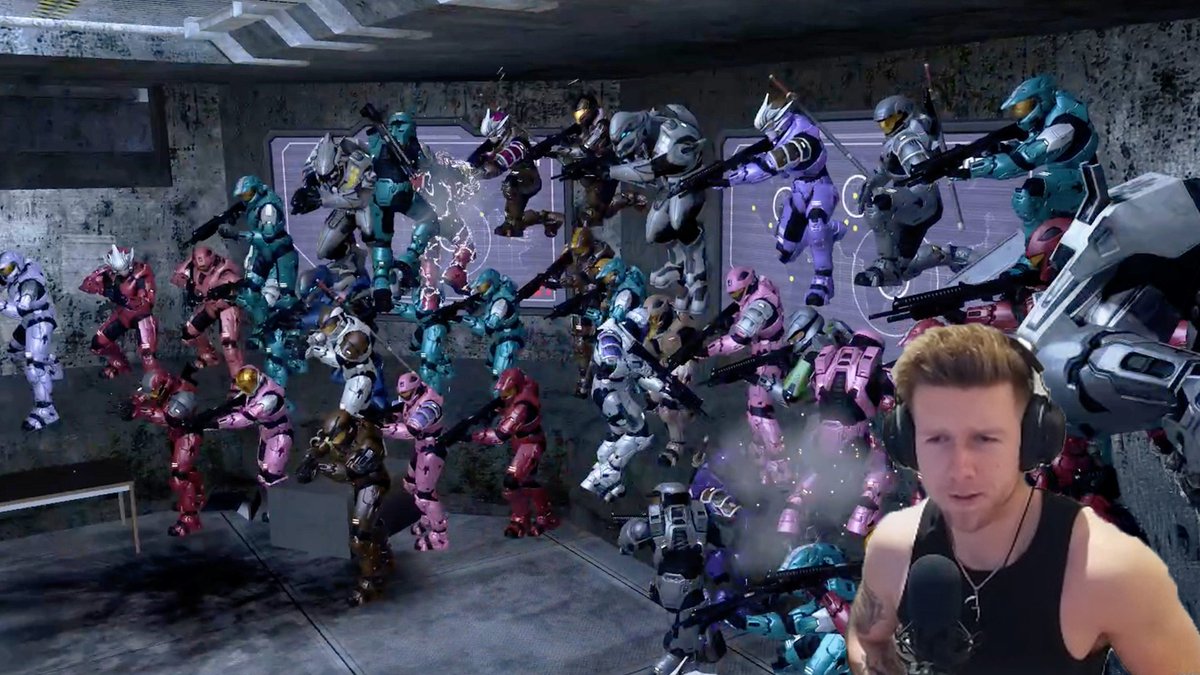 Incursion_YT's tweet photo. 126 Players in Halo 3 Infection IS WILD! 
Full vid in the comments 1/2 #halo3 #projectreclaimer #customgames https://t.co/oDVkwyb4Bi