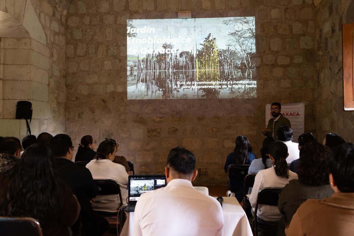 OCCE_GobOax's tweet photo. El director general de la #OCCE, Francisco Javier Andrés Pacheco, sostuvo una reunión informativa con la cadena de valor del #TurismoDeRomance para brindar información y atender temas de interés sobre la operación de eventos en el Jardín Etnobiológico. 🤝🌿✨ https://t.co/DBTaef3ygW