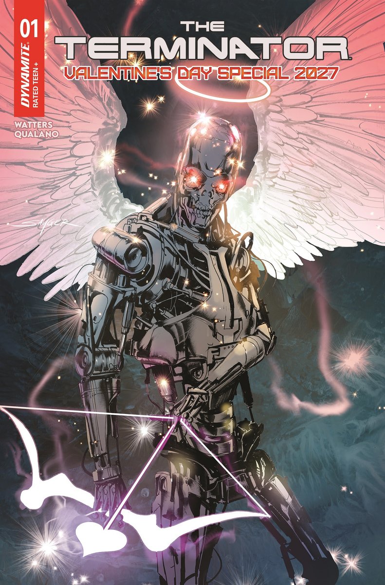 ComicCrusaders's tweet photo. Love is in the air. Unfortunately, so is SKYNET! Dan Watters and Pasquale Qualano are taking THE TERMINATOR back to Cyberdyne for a twisted Valentine's Day nightmare. Romance meets the rise of the machines! Read more at .. https://t.co/0G9J0cbahc

#TheTerminator #DanWatters #DynamiteComics #Skynet #ComicCrusaders @DynamiteComics