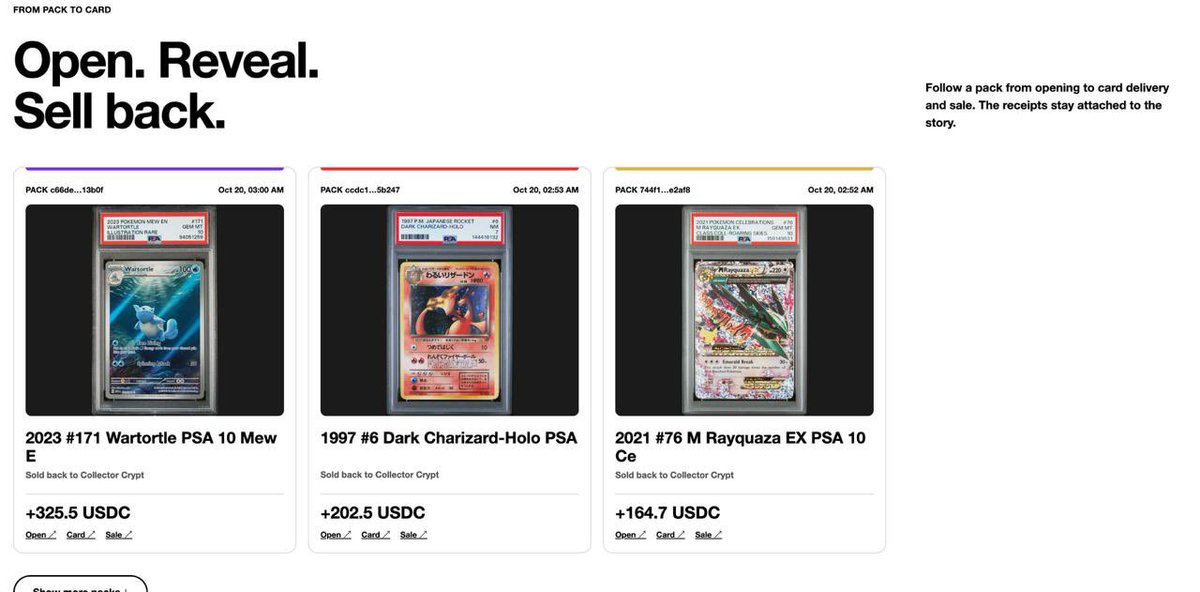 wuqelfern's tweet photo. You are also able to see all the opened packs on the web here. 

https://t.co/MIN1XY1lSF

Just imagine hitting a jackpot with 20k$ approximate collectible price and sending all back into the $PACKS flywheel. (chart + holders). https://t.co/EBLOhtval8
