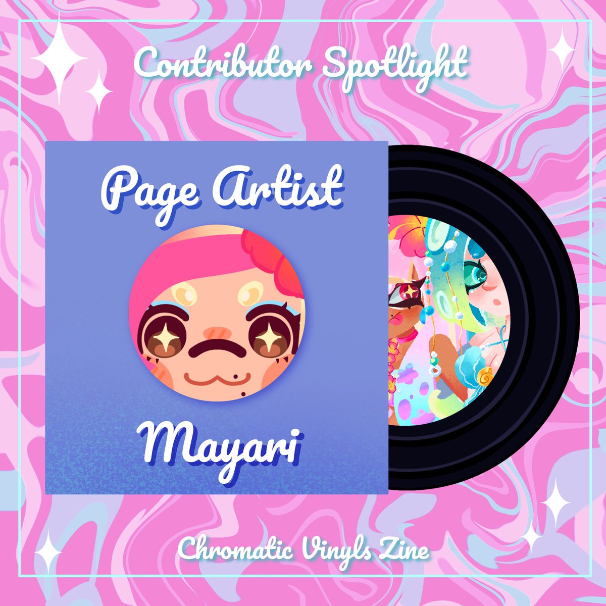 ChromaticVinyls's tweet photo. Give it up for our third wave of Page artists Joon, Kitsalt, Lunakin, and @Maya_Mayar1!💫

So Many incredible artist in one post? Oh my! \⁠(^o^)⁠ﾉ💗🫧

#ZINE
#FANZINE https://t.co/PRZbtsZNmF