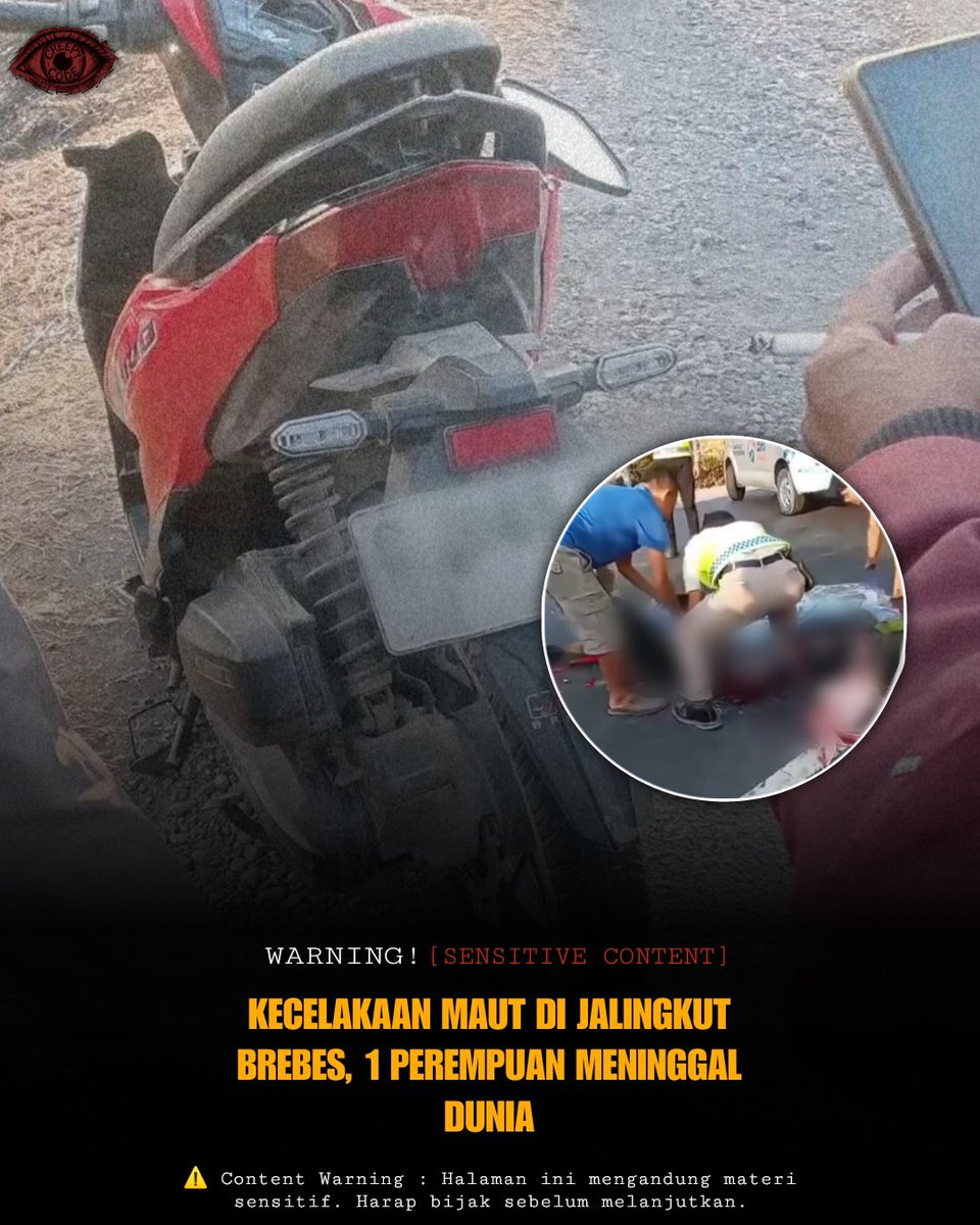 creepycode_id's tweet photo. Video: https://t.co/oRf1KVVkym

Kecelakaan lalu lintas maut kembali terjadi di Jalur Lingkar Utara (Jalingkut), tepatnya di Desa Pagejugan, Kabupaten Brebes, Minggu sore (18/10/2026) sekitar pukul 16.00 WIB. https://t.co/AWZ06RmM6G