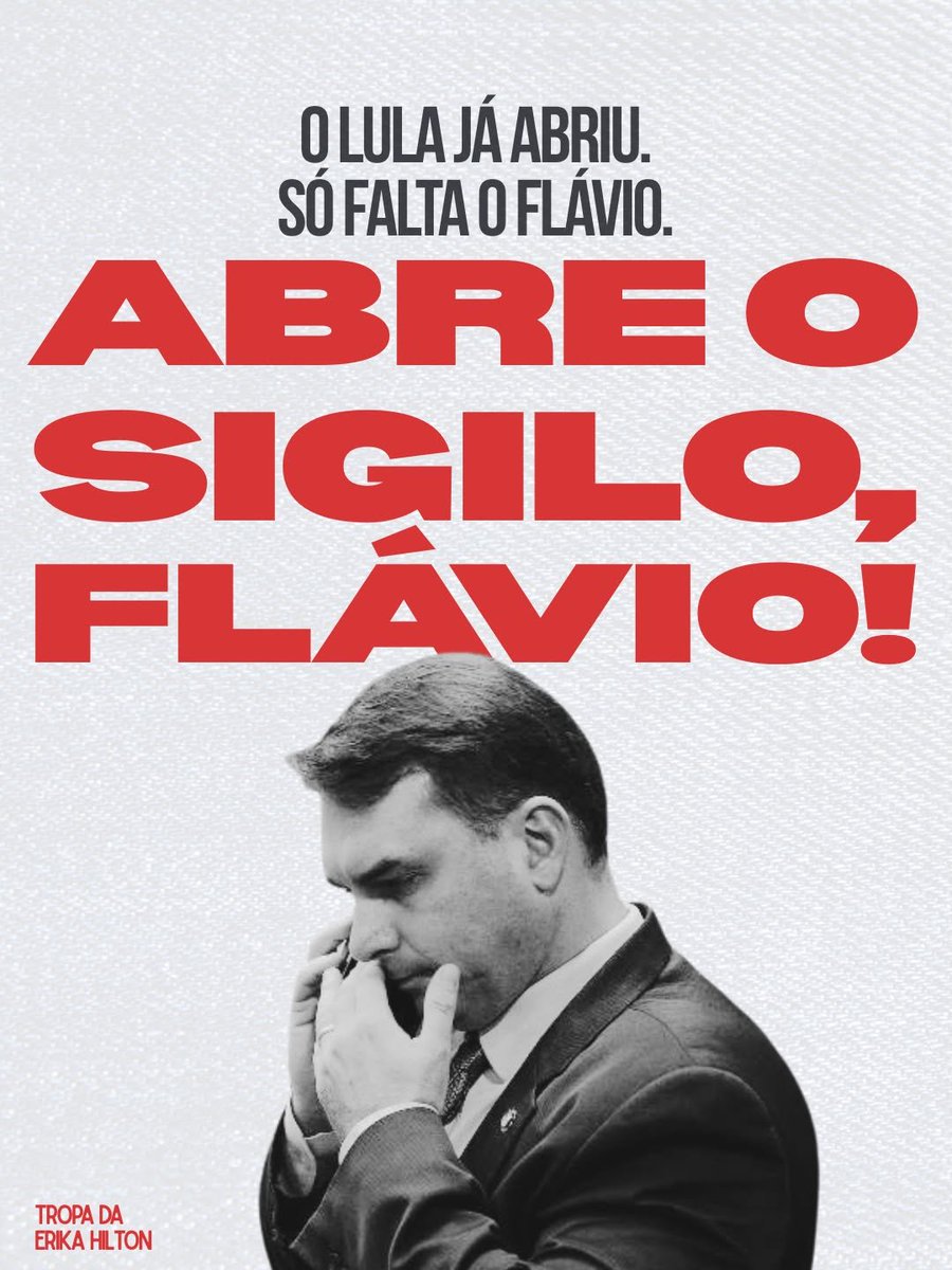 socodeacerola's tweet photo. O povo quer respostas! 
ABRE O SIGILO, FLÁVIO
#AbreOSigiloFlávio
#LulaAbriuOSigiloFlavioArregou https://t.co/uyynmUHrLY