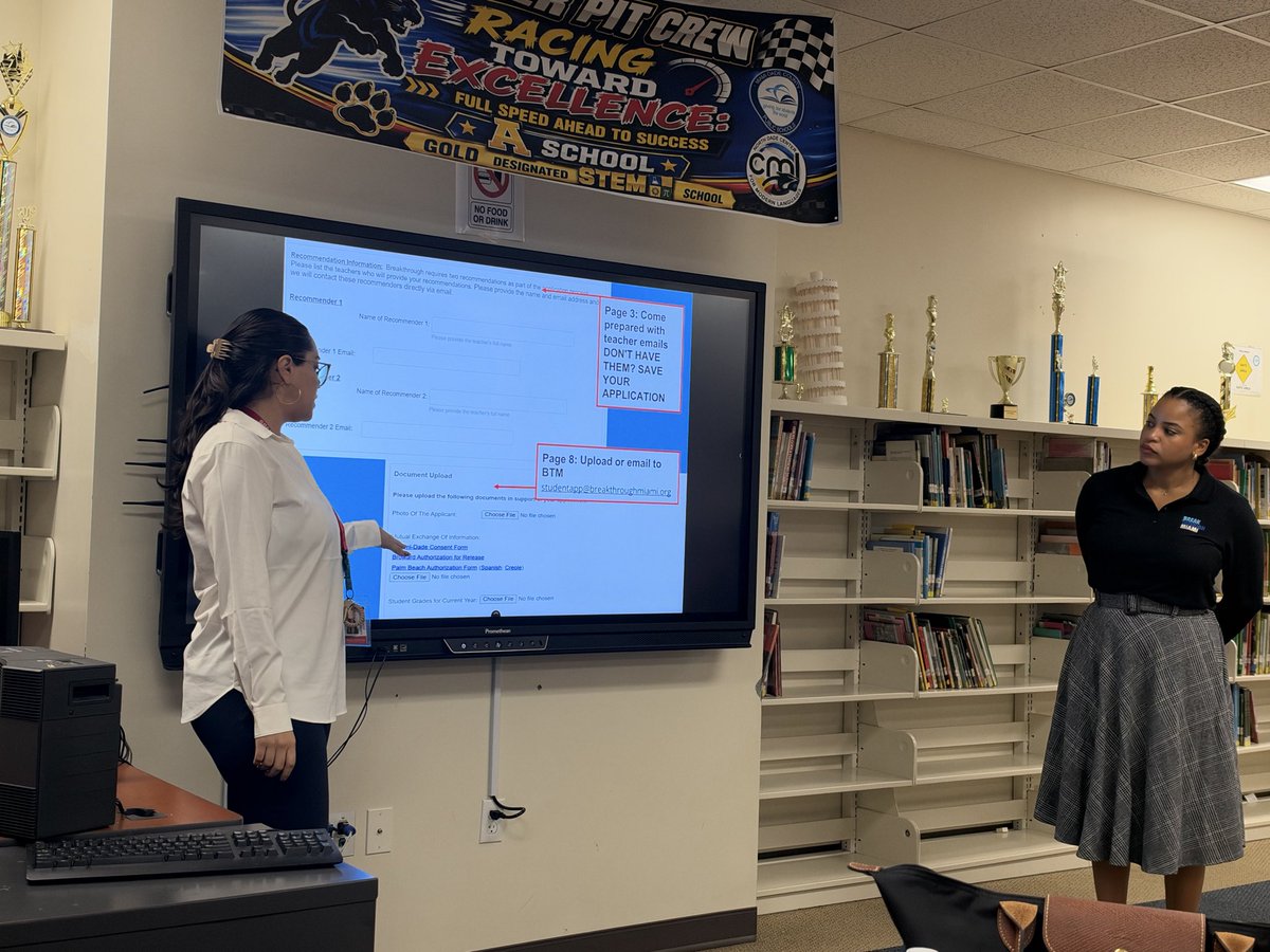 NorthDadeCML's tweet photo. Our fourth-grade parents received valuable information from the wonderful Breakthrough Miami Team this morning. We have many students who are thriving in this wonderful enrichment program! #excellence #partnership @MDCPS @miamimagnets @YeseniaAponte05 @MDCPSNorth https://t.co/xQJaCOwuBV