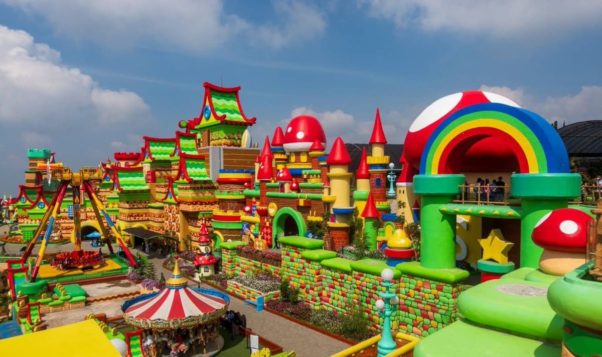 VHCoasters's tweet photo. I love a good knock-off and this is top tier. 

Mikutopia in Indonesia is the best I've seen in years. Now I just want a Pal World theme park. 

https://t.co/E26Iw9Q0bw https://t.co/EeddI6VL6C