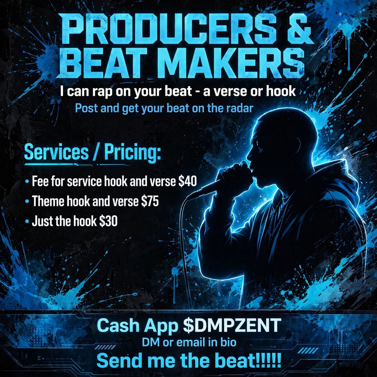 dimpzmusicent's tweet photo. Got a beat you think no one wants 
Let me here it 

#beatmakers 
#rapmusic
#producers https://t.co/QkIlV6rpBQ
