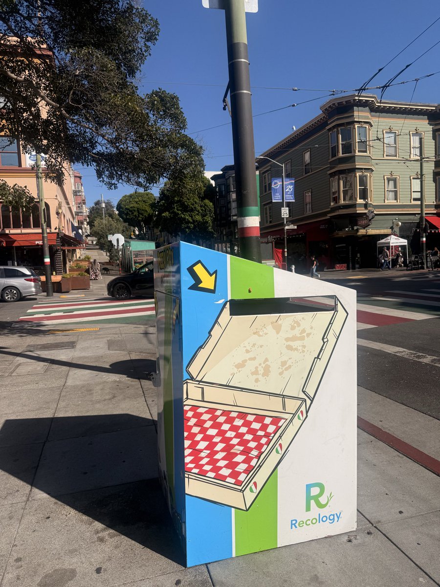 mbidisa's tweet photo. The real PMF is this trash can specifically for pizzas in north beach 🍕🍕🍕 https://t.co/yYvY4j73Ec