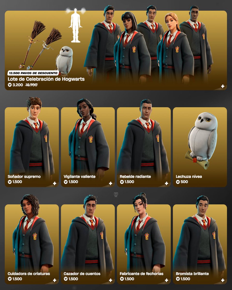 codepcpy's tweet photo. ¡HARRY POTTER REGRESÓ A LA TIENDA DE FORTNITE LUEGO DE 242 DÍAS!

📆 Se va el 23 de octubre en América (24 en Europa).

Si te gusta mi contenido, no olvides apoyarme utilizando mi código de creador “PCPY”, muchas gracias ♥️ #EpicPartner

#Fortnite https://t.co/G6jCHTDD33