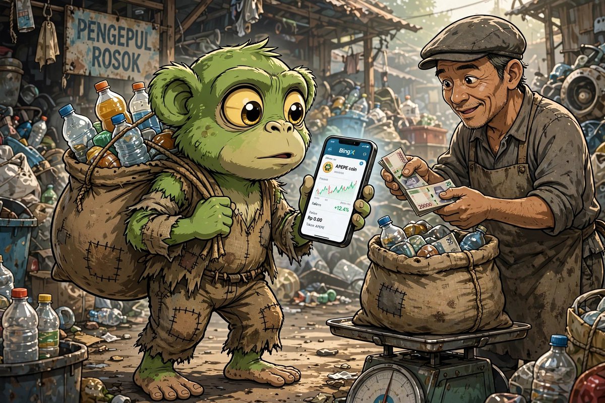 viseweb3's tweet photo. From trash collector to Lambo owner! 🐸
This is APEPE's journey - collected bottles for $2, discovered APEPE on BingX, traded with last money, now +1000% and rich! 🚀💰

MEME WITH APEPE. TRADE WITH BingX

@BingXOfficial @apepeofficial

#APEPE #BingX #MemeContest #CryptoStory https://t.co/yoLIImHXIX