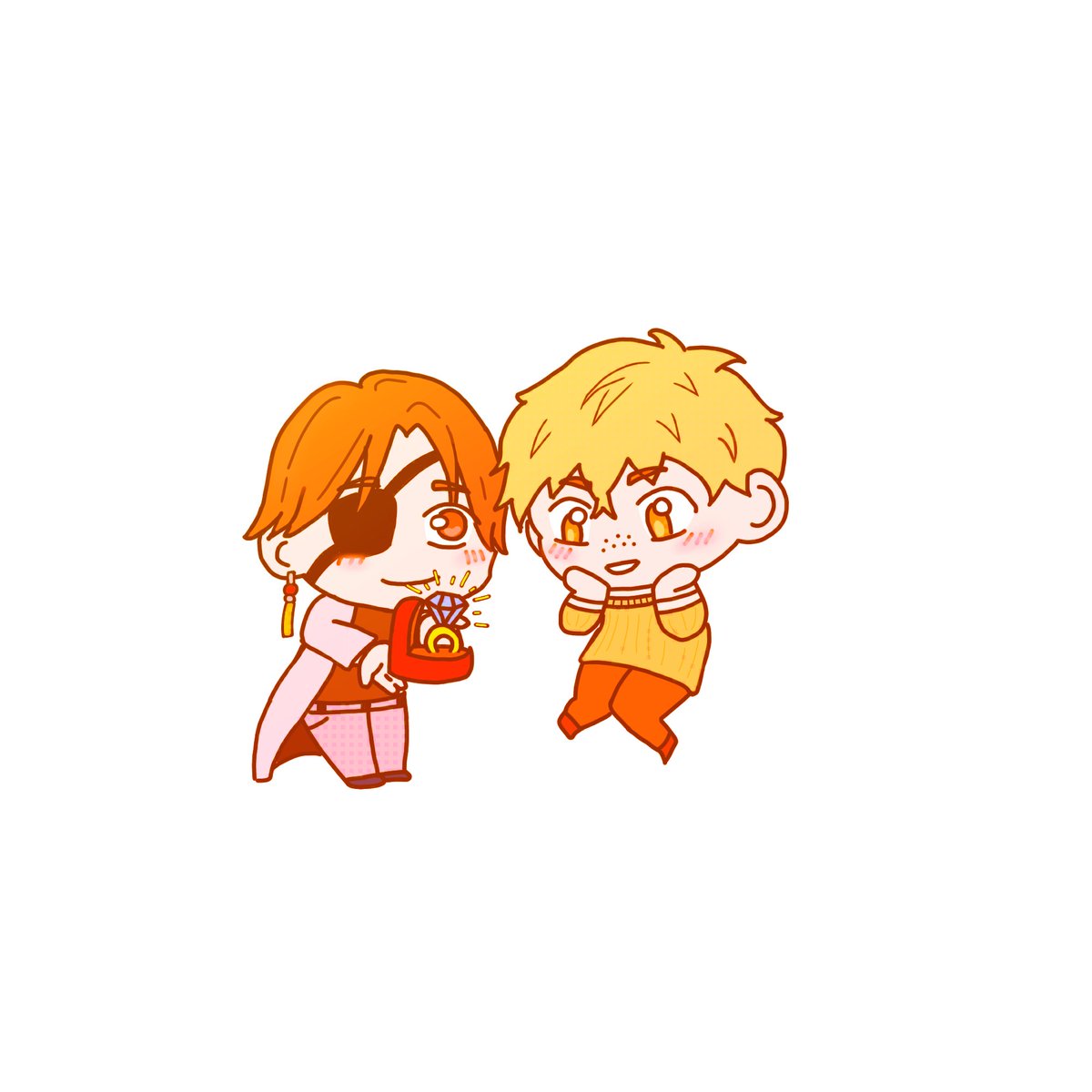 Mar_ushio's tweet photo. Que demonios? No tuve tiempo de nada, ver Dr.stone me consumió, este es del día 5: Propuesta de matrimonio, yo misma los hice, porsupuesto que utilice plantillas, pero bueno
#suonireiweek2026 #suni https://t.co/L2A1UZH8tu