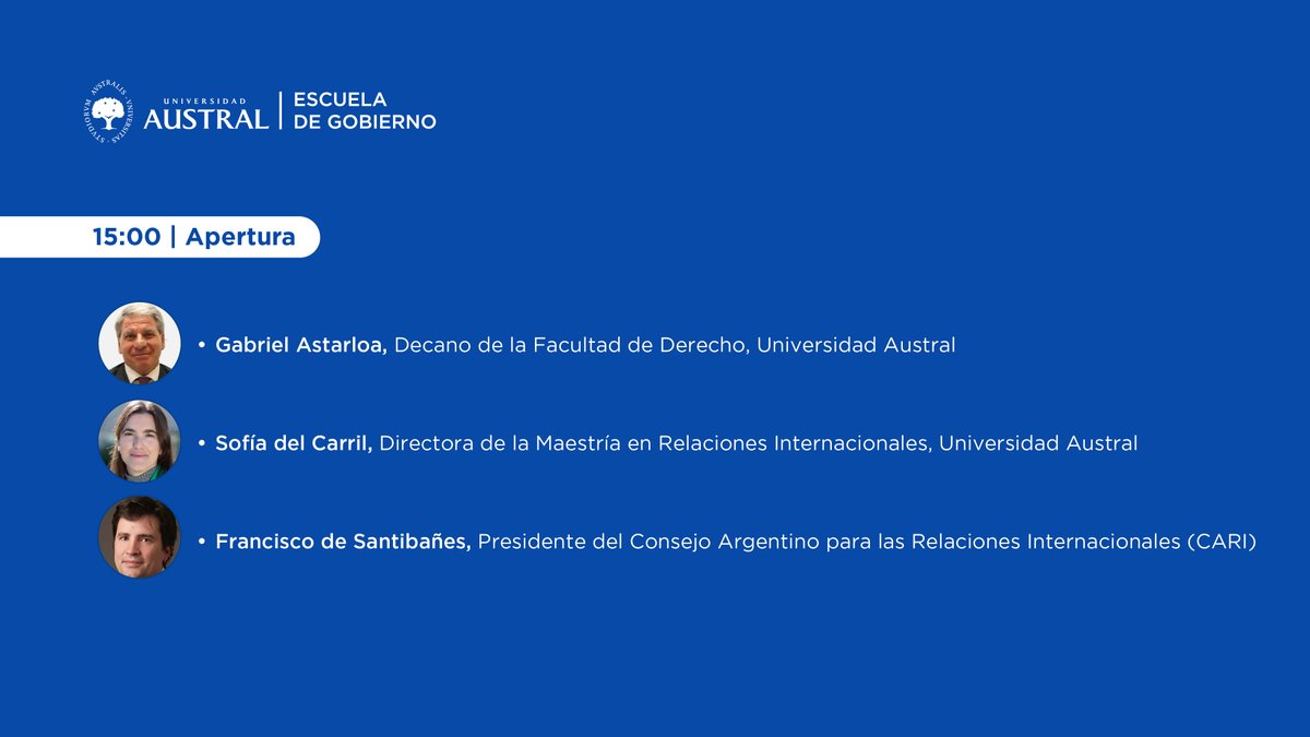 RedSAAP's tweet photo. 🌐 IX JORNADA DE RELACIONES INTERNACIONALES | 2026 - 

📅 21/10
🕒 15:00 a 18:50 h
📍 Cerrito 1250, CABA | Presencial

🔗 INSCRIPCIÓN https://t.co/gcG7SVBw4O
Organiza: Universidad Austral – Escuela de Gobierno.

Acompañan: Ciencia Política UBA Sociales, SAAP y CARI. https://t.co/ci8pT9W7li