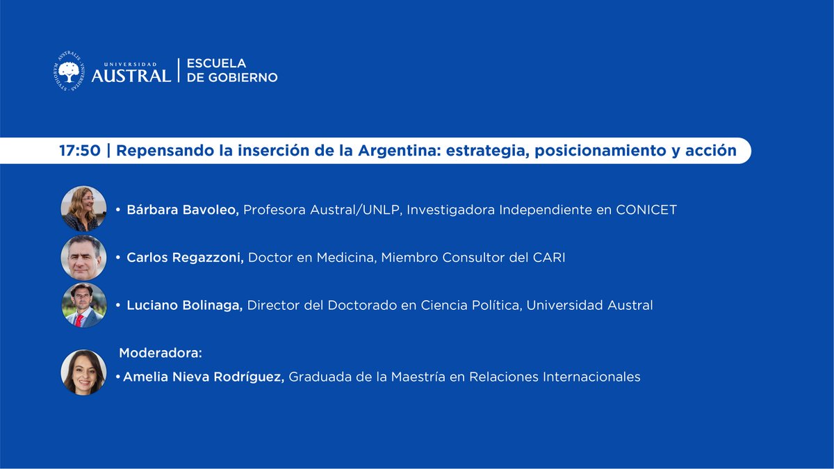 RedSAAP's tweet photo. 🌐 IX JORNADA DE RELACIONES INTERNACIONALES | 2026 - 

📅 21/10
🕒 15:00 a 18:50 h
📍 Cerrito 1250, CABA | Presencial

🔗 INSCRIPCIÓN https://t.co/gcG7SVBw4O
Organiza: Universidad Austral – Escuela de Gobierno.

Acompañan: Ciencia Política UBA Sociales, SAAP y CARI. https://t.co/ci8pT9W7li