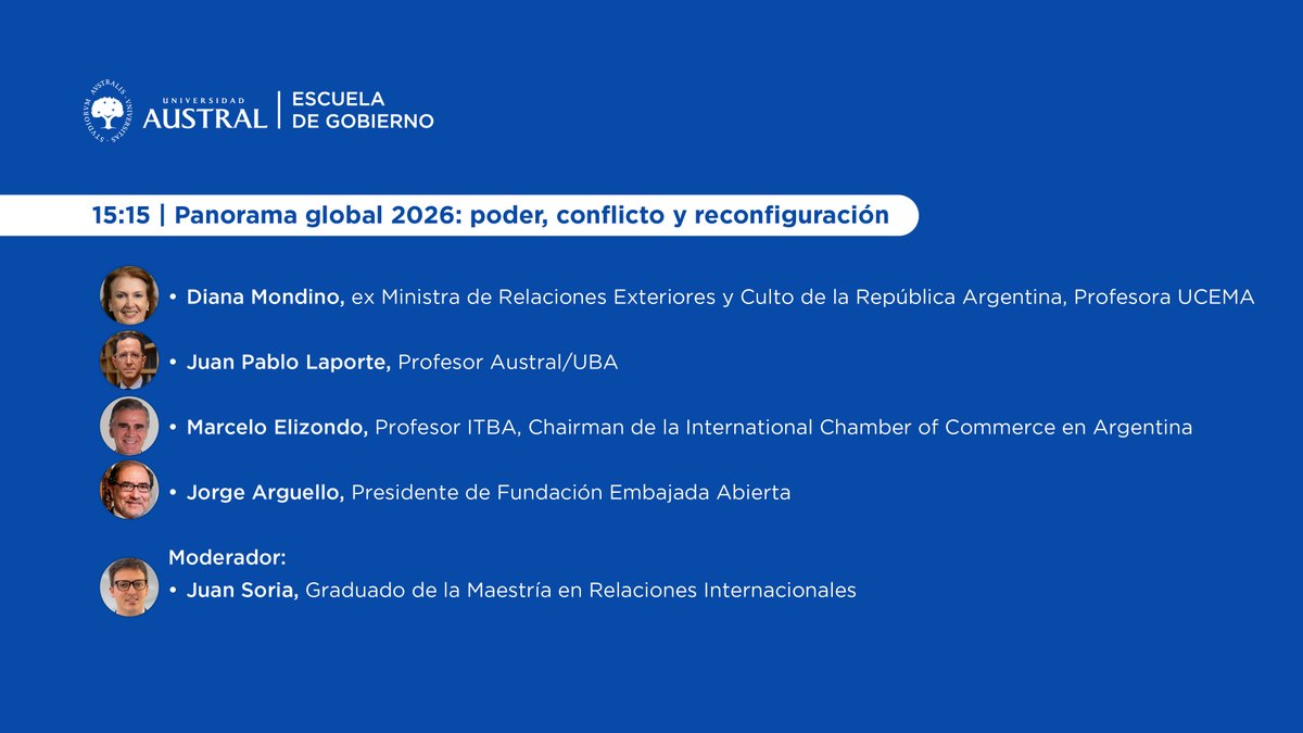 RedSAAP's tweet photo. 🌐 IX JORNADA DE RELACIONES INTERNACIONALES | 2026 - 

📅 21/10
🕒 15:00 a 18:50 h
📍 Cerrito 1250, CABA | Presencial

🔗 INSCRIPCIÓN https://t.co/gcG7SVBw4O
Organiza: Universidad Austral – Escuela de Gobierno.

Acompañan: Ciencia Política UBA Sociales, SAAP y CARI. https://t.co/ci8pT9W7li