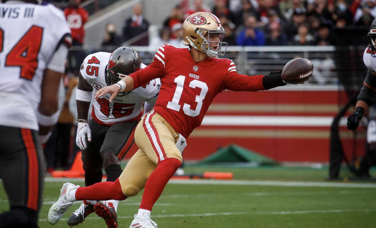 LombardiHimself's tweet photo. OFFICIAL: Brock Purdy just became the highest-rated passer in NFL history. He also now holds official #1 ranks across numerous QB stats. 

Purdy has been on a Hall of Fame trajectory since Day 1. Purdy's first start against Tom Brady's Tampa Bay Bucs was about 1,500 throws ago