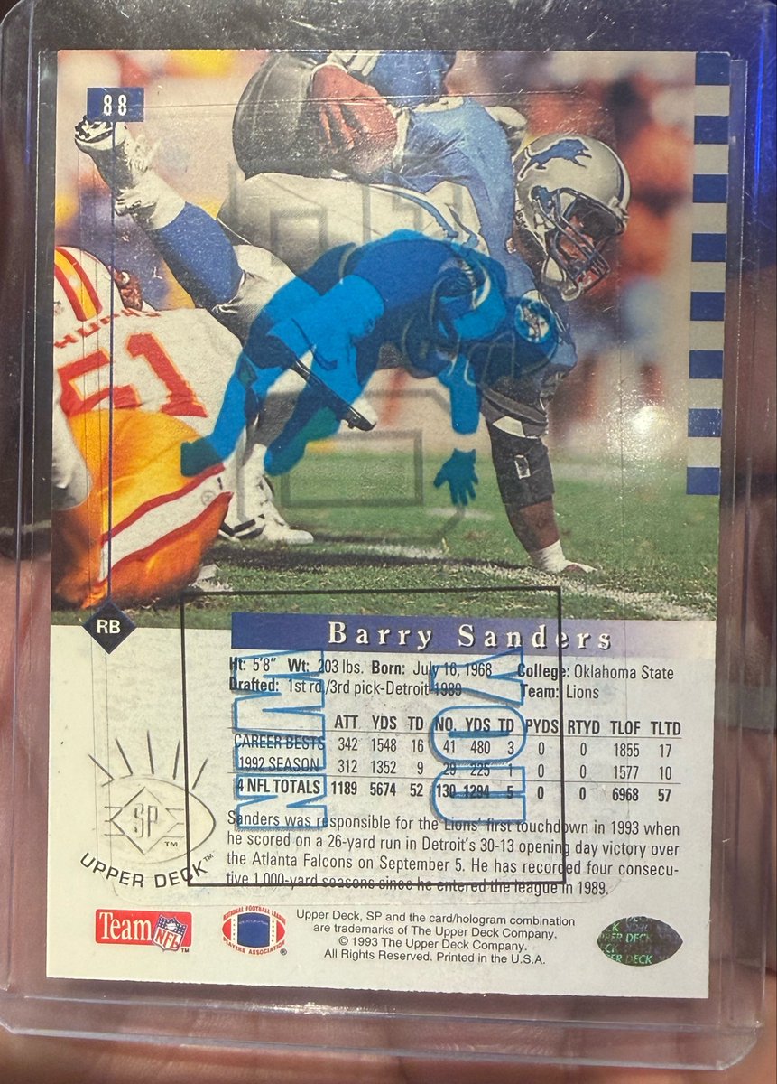 Aristocrat1776's tweet photo. BARRY SANDERS
came through 
@BarrySanders 
@CardPurchaser 
I won the card here on X! Last Thursday!! https://t.co/Vq3VFLNlhI
