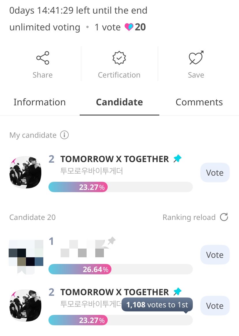 loren55T's tweet photo. Voten por TXT en Idolchamp, solo queda 14 horas y estamos en el primer puesto😭😭🙏🏼🙏🏼 https://t.co/7j4tUZSC8v