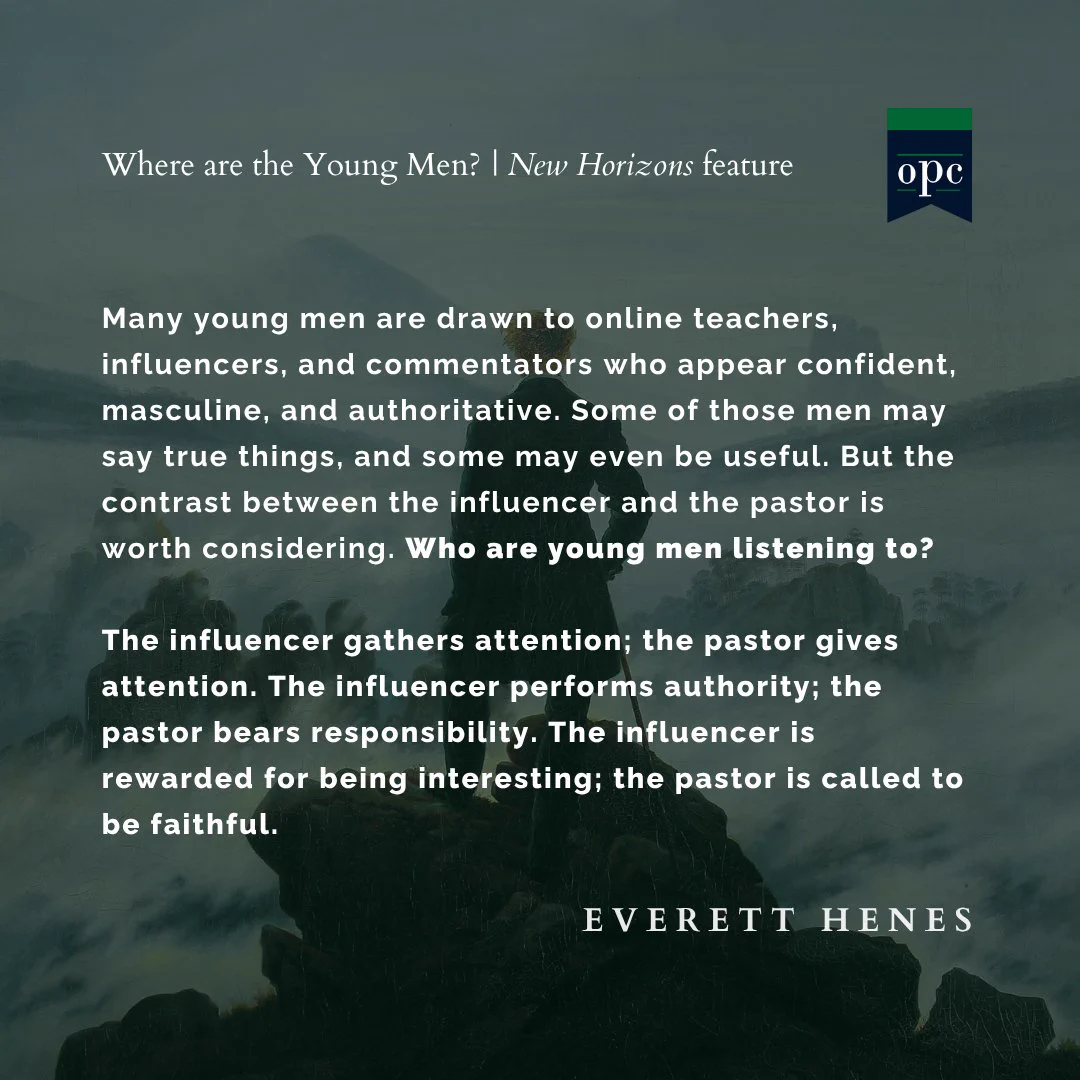 OPC Article Sparks Debate on Masculinity in Reformed Mini...