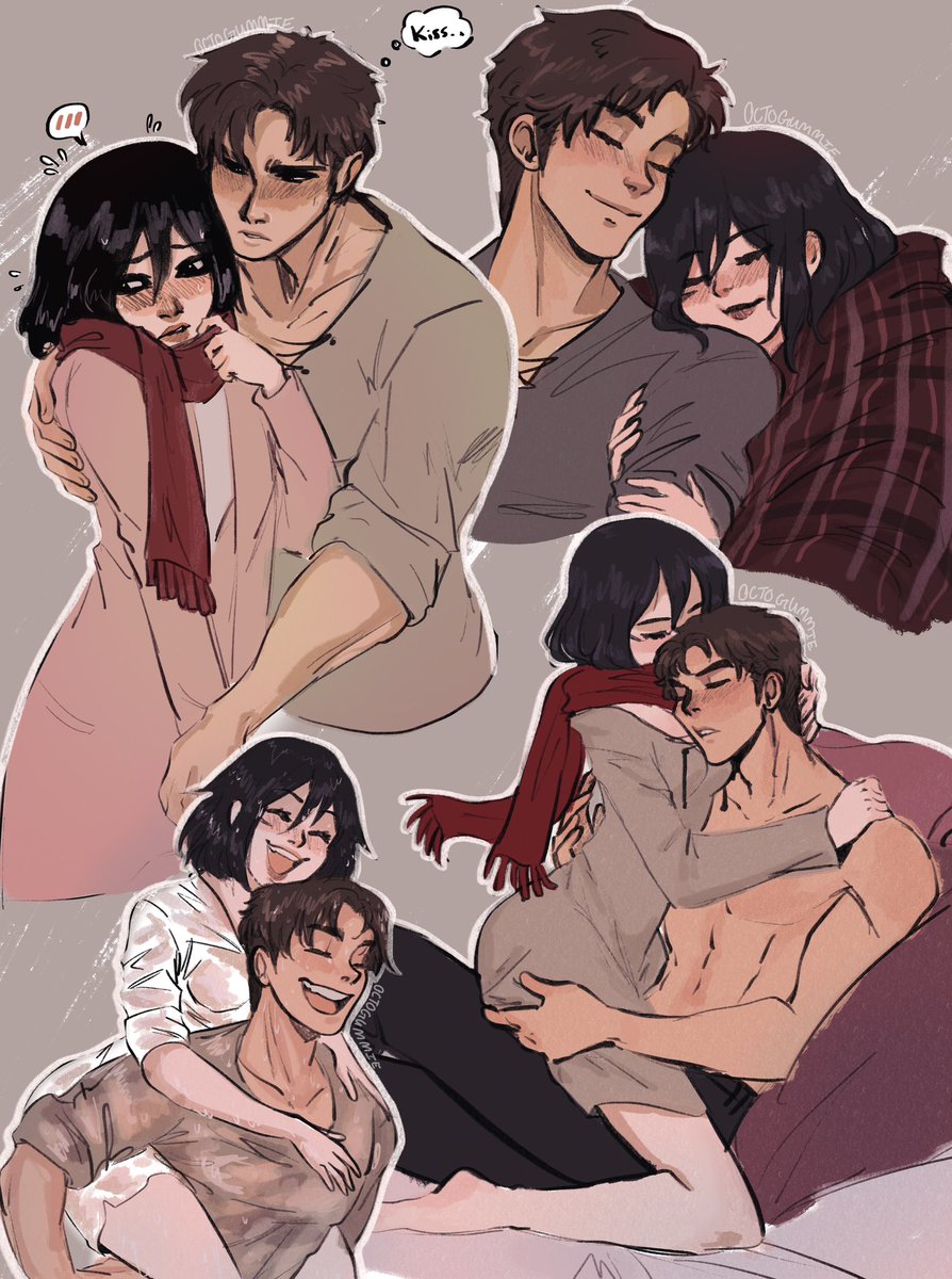 OCTOGummie's tweet photo. Binged attack on titan again.. got it out of my system #eremika https://t.co/ogJjmR9hSN