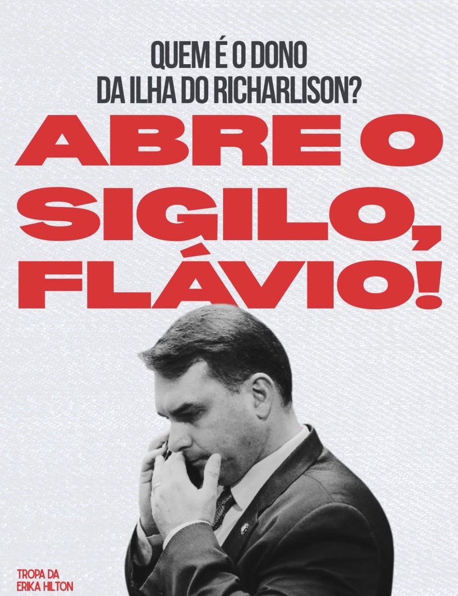 BaxCintia's tweet photo. ABRE O SIGILO, FLÁVIO
#AbreOSigiloFlávio
#LulaAbriuOSigiloFlavioArregou https://t.co/kQ9KVPNoRl
