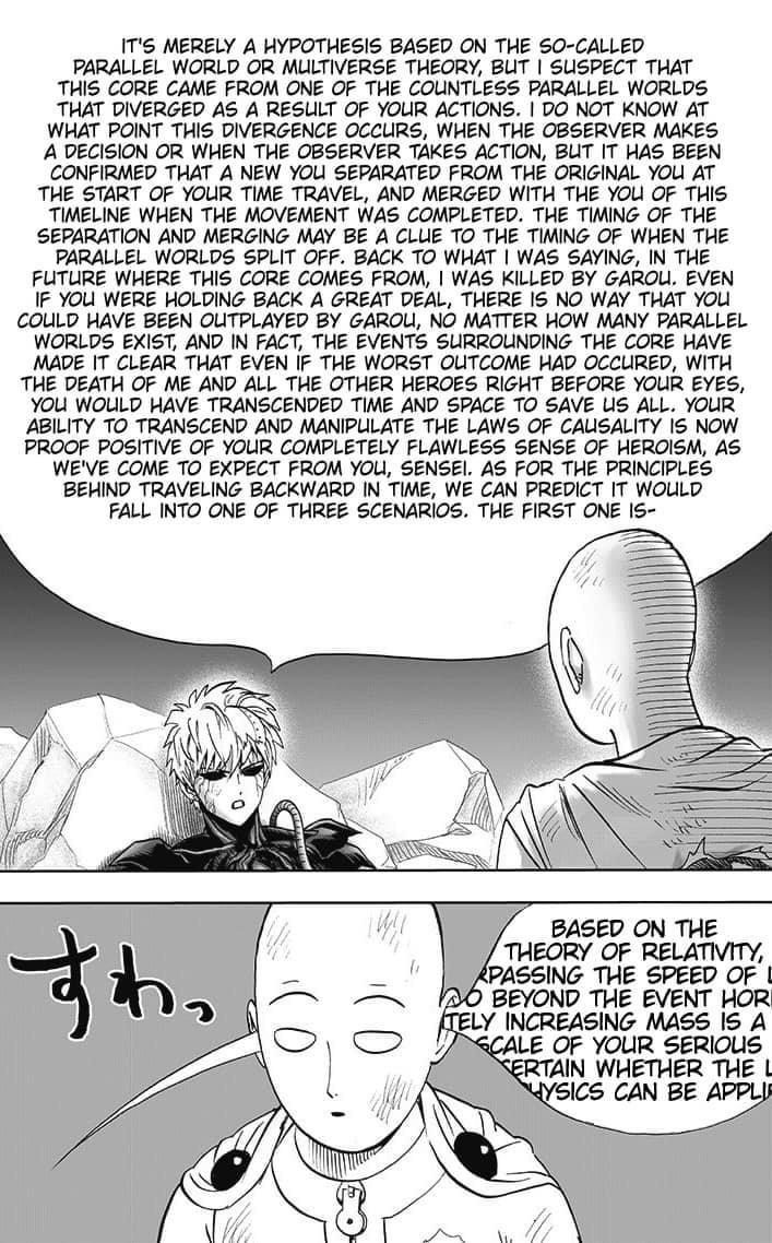 briff_c's tweet photo. Che yo no entiendo el debate de la fuerza de Saitama.
¿No deja este panel claro que Saitama tiene fuerza infinita, y no solo potencial infinito? https://t.co/k9XOjlmfq7