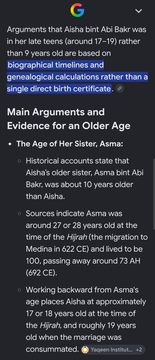 yxngzee95's tweet photo. @tsunamio6514352 @truedaviejohn @SNEAKOHQ @DanBilzerian @sneako Aisha was 18+, all you can do is bring up unauthentic hadith, you can't even bring anything from the Quran https://t.co/V2C78q36Kz