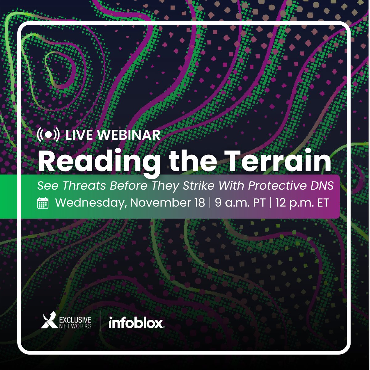 EXN_NA's tweet photo. Attackers don't appear out of nowhere. Join us for Reading the Terrain to see how @Infoblox Protective DNS helps identify and stop threats before they reach users, devices, and cloud environments.

Plus, see a demo in the Exclusive Networks CyberLAB. Link below.

#WeAreExclusive https://t.co/lqZipPCzfk