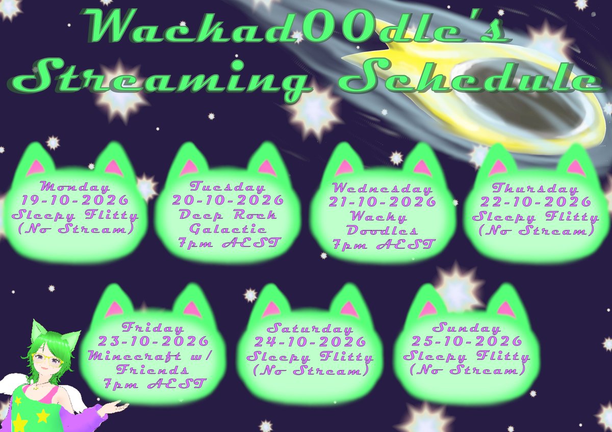 wackad00dle_VT's tweet photo. Oopsie! I am super late with posting my schedule! Here it is! https://t.co/vvY4SLSTC0